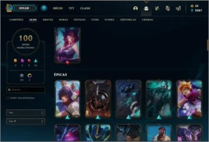 Conta bronze 2 com TODOS os champs e 100 skins - League of Legends LOL