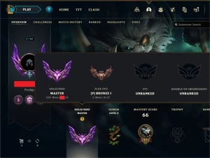 Conta LoL Mestre com dia stackado (BR) - League of Legends