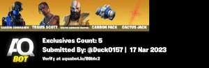 Conta fortnite com travis scott + kratos + machado kratos
