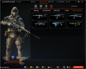 VENDO CONTA WARFACE PTT 61 COM 3 ARMAS DE CASH