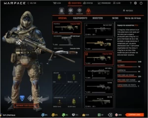 VENDO CONTA WARFACE PTT 61 COM 3 ARMAS DE CASH