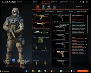 VENDO CONTA WARFACE PTT 61 COM 3 ARMAS DE CASH