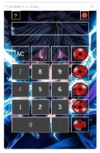 App Calculadora Temática Sasuke Em Excel Vba