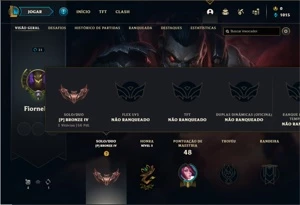 Conta bronze 4 com 35 Champs e 10 Skins - League of Legends LOL