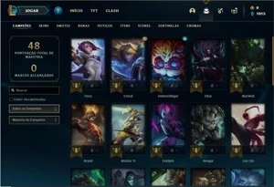 Conta bronze 4 com 35 Champs e 10 Skins - League of Legends LOL