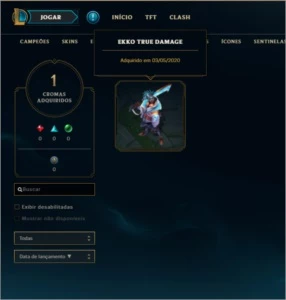 Conta Gold 1 - League of Legends LOL