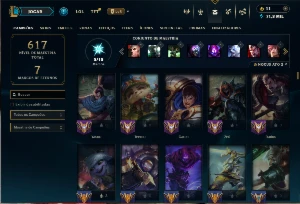 Conta Unranked com 150 campeões e 80 Skins - League of Legends LOL