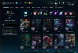 Conta Unranked com 150 campeões e 80 Skins - League of Legends LOL