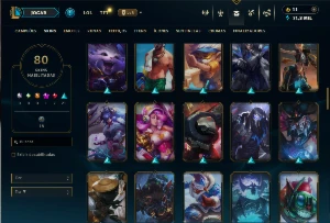 Conta Unranked com 150 campeões e 80 Skins - League of Legends LOL