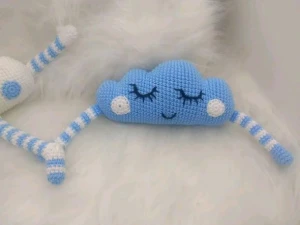 Amigurumi Nuvem de Crochê - Artesanato e Personalizados