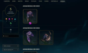 Conta League Of Legends, Chroma Mítico Zed, elo Unranked LOL