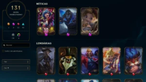 Conta League Of Legends, Chroma Mítico Zed, elo Unranked LOL