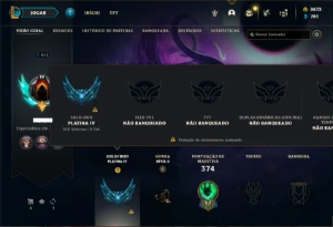 Conta Platina 4 com TODOS os champs e 209 Skins + 3700 RP - League of Legends LOL