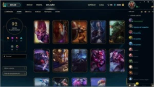 Conta LoL Diamante Solo&Flex+133Campeões +98Skins +144Ícones - League of Legends