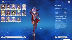 Genshin Impact Conta AR 42 (Mona,Venti) Entre outras coisas