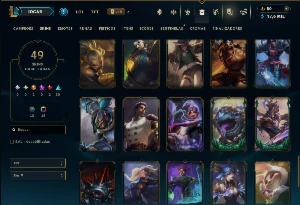 Ouro 4 com 80 Champs e 49 Skins ( ADC / TOP ) - League of Legends LOL