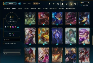 Ouro 4 com 80 Champs e 49 Skins ( ADC / TOP ) - League of Legends LOL
