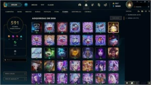 Conta plat 4 COM 406 skins - League of Legends LOL