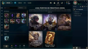 Conta plat 4 COM 406 skins - League of Legends LOL