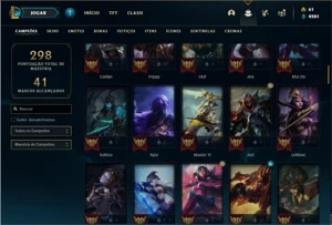 Conta ouro 3 com 101 Champs e 41 Skins (2 Ultimates) - League of Legends LOL