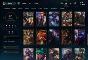 Conta ouro 3 com 101 Champs e 41 Skins (2 Ultimates) - League of Legends LOL