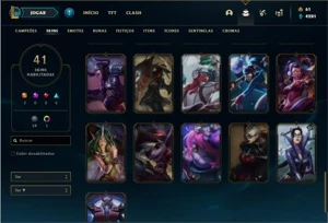 Conta ouro 3 com 101 Champs e 41 Skins (2 Ultimates) - League of Legends LOL