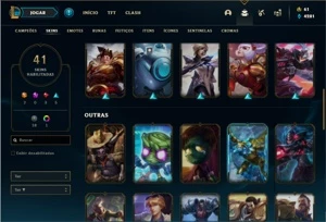 Conta ouro 3 com 101 Champs e 41 Skins (2 Ultimates) - League of Legends LOL