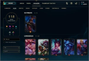 Conta de lol platina 1 - League of Legends