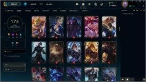 Conta com 174 skins, muitas prestígio - League of Legends LOL