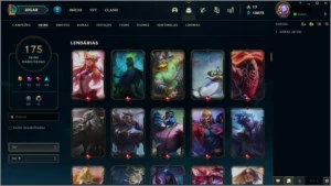 Conta com 174 skins, muitas prestígio - League of Legends LOL