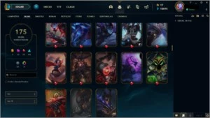 Conta com 174 skins, muitas prestígio - League of Legends LOL