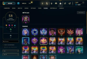 Prata 4 com 50 Champs e 7 Skins ( 150 Jogos ) - League of Legends LOL