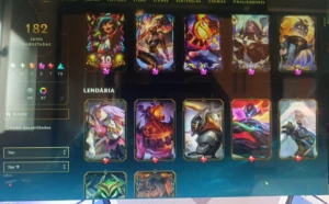 Kayle Juiza, annie gotica, shyv camp + 183 skins - platina  - League of Legends LOL