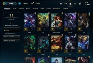 Conta ouro 2 com 26 Champs e 11 Skins - League of Legends LOL