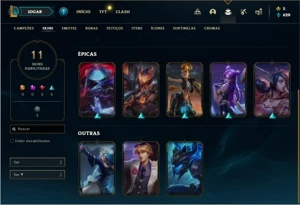 Conta ouro 2 com 26 Champs e 11 Skins - League of Legends LOL