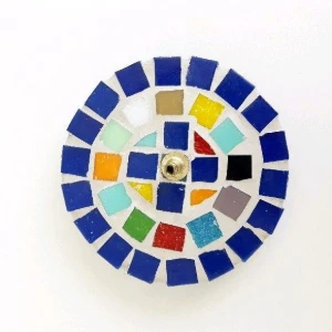 Porta Incenso Mosaico Gaudí Azul - Artesanato e Personalizados
