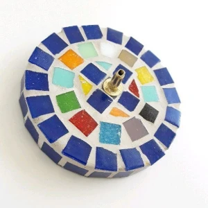 Porta Incenso Mosaico Gaudí Azul - Artesanato e Personalizados