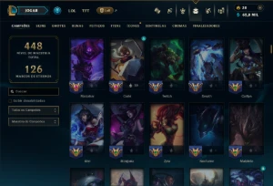Platina 2 com TODOS os Champs e 129 Skins ( MAIN ADC ) - League of Legends LOL