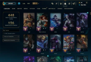 Platina 2 com TODOS os Champs e 129 Skins ( MAIN ADC ) - League of Legends LOL