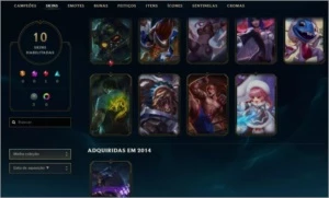 Conta league of legends 50 champs e 10 skins unranked LOL