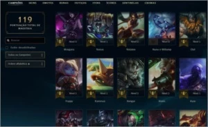 Conta league of legends 50 champs e 10 skins unranked LOL