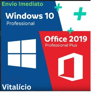 Licença Windows 10 Pro Office 2019 Vitalício - Softwares e Licenças
