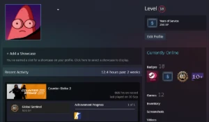 Conta Steam Nv. 18 C/ CS2 PRIME