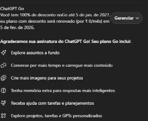Chatgpt Go anual, entrega rapida ⚡ - Assinaturas e Premium