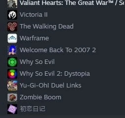 conta na steam com alguns jogos