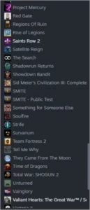 conta na steam com alguns jogos