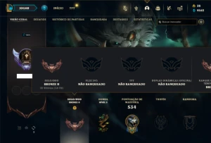 Bronze 2 com 135 Champs e 95 Skins ( TOP / JG ) - League of Legends LOL