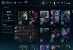 Bronze 2 com 135 Champs e 95 Skins ( TOP / JG ) - League of Legends LOL