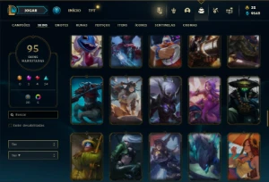 Bronze 2 com 135 Champs e 95 Skins ( TOP / JG ) - League of Legends LOL