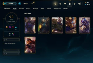 Bronze 2 com 135 Champs e 95 Skins ( TOP / JG ) - League of Legends LOL